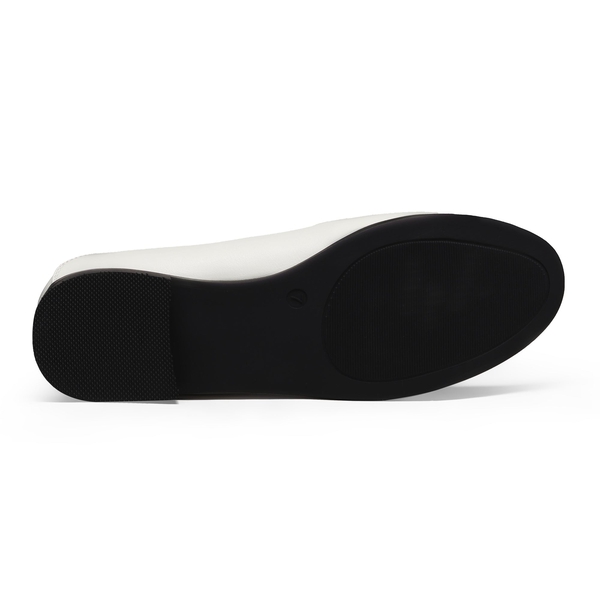 Comfortable Casual Round Toe Loafers - BEIGE WHITE PU - 4